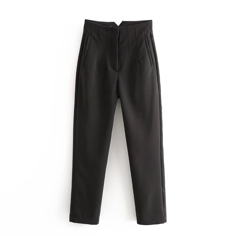 233g Weight Full Length Pants Length Polyester Fabric Type Mid Waist Waist Line Casual Pants Pants Type Street Occasion Regular Fit Fit Type Solid Color Pattern Summer, Spring Season Women'S Gender Streetwear Style Women's Street Streetwear Solid Color Full Length Casual Pants 1