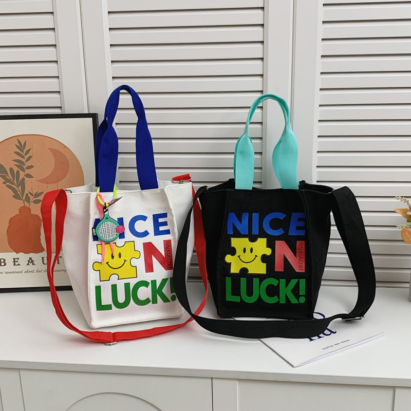 Bolso de mensajero para niños y niñas de moda coreana, bolso de hombro para niños con estampado de moda, nuevo bolso para niños con letras simples
