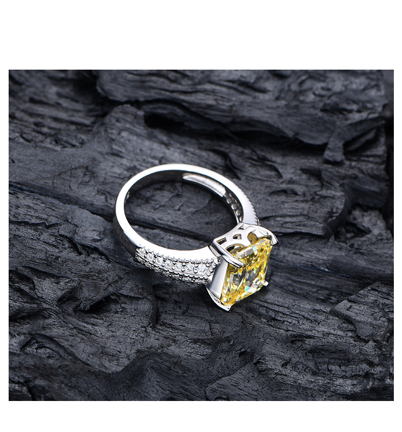 Fashion Geometric Sterling Silver Plating Zircon Rings 1 Piece