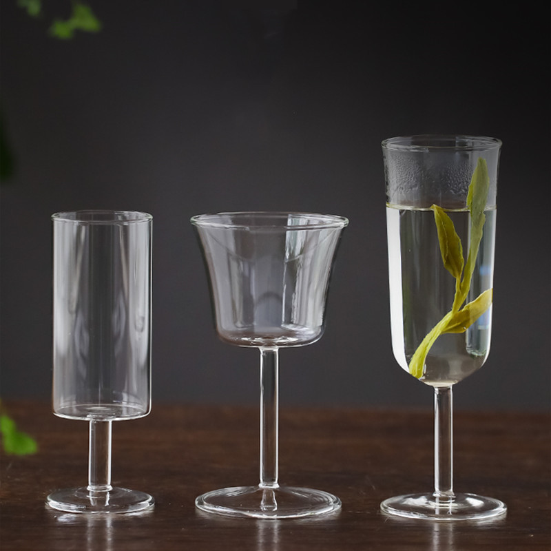 Transparent Glass Goblet Houkui High Borosilicate Tea Cup Household Cup Beer Wine Champagne Cup Round Transparent Glass Goblet Houkui High Borosilicate Tea Cup Household Cup Beer Wine Champagne Cup Round