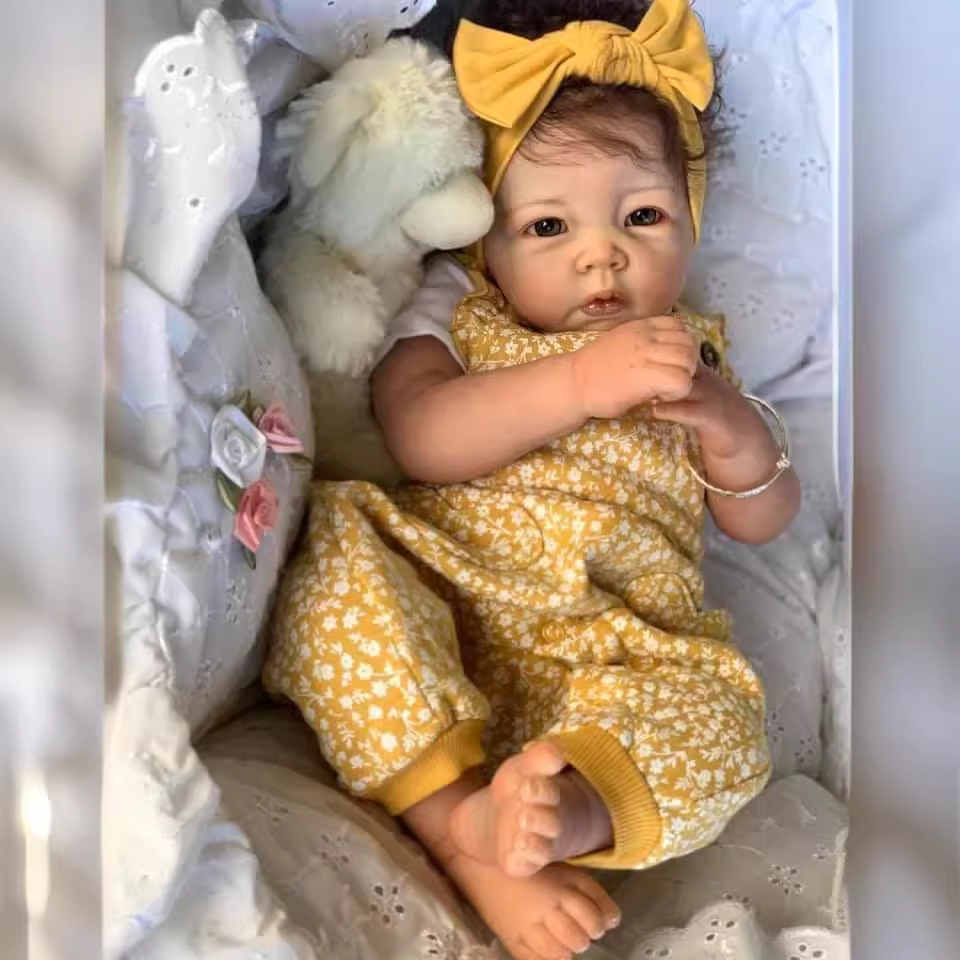 Muñeca Reborn Artesanal 20 Pulgadas de Vinilo Piel 3D Venas Visibles para Niños