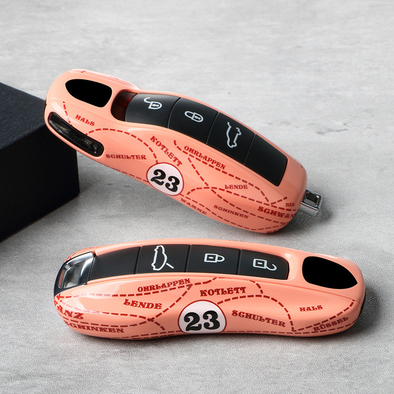 포르쉐 분말 돼지 키 케이스에 적합 카이엔 마칸 718Taycan 911 Pa 라멜라 코팅 케이스