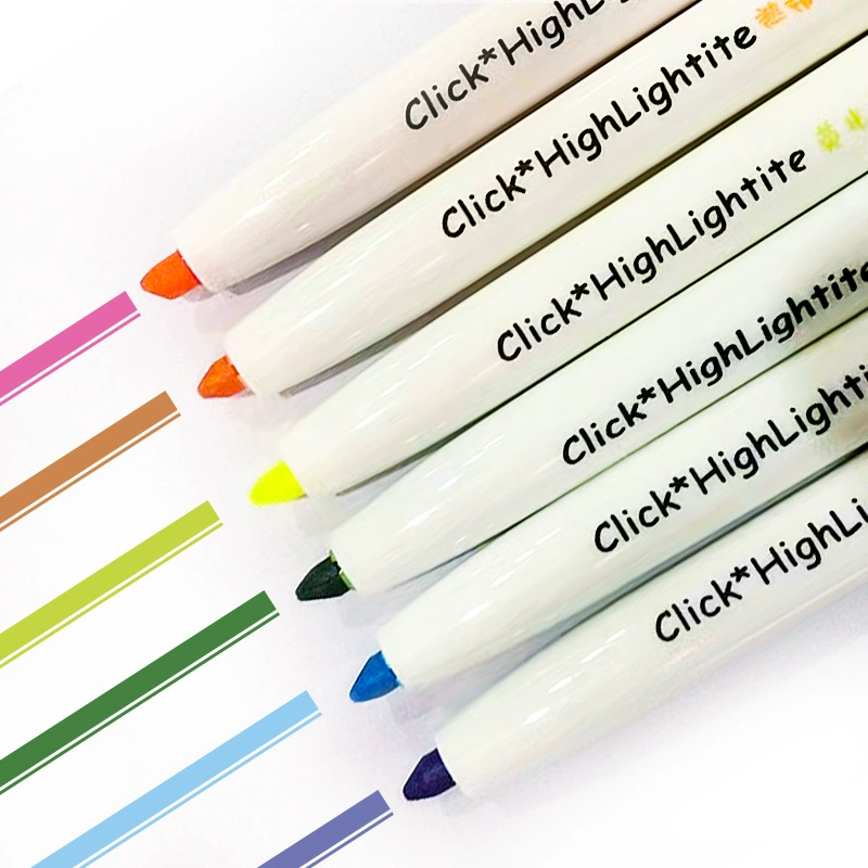 Colorful high-value press highlighter for students, large capacity, quick-drying, handbook notes, factory straight hair