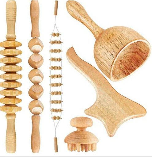 木製マッサージ器「筋棒スクレーパー板経絡疎通マッサージカップキノコ頭部アマゾンマッサージセット|undefined