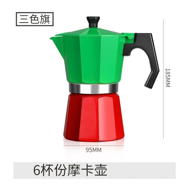 Cross-border spot Italian octagonal pot espresso aluminum coffee mocha pot household coffee appliance Cross-border spot Italian octagonal pot espresso aluminum coffee mocha pot household coffee appliance