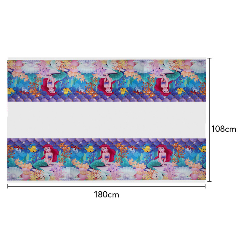 Tres generaciones sirena en stock de dibujos animados para niños suministros de fiesta de cumpleaños Amazon taza de papel plato de papel taza de papel vajilla traje