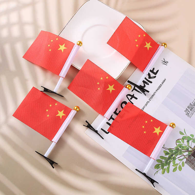 국기 패브릭 헤어 클립