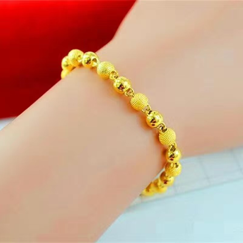 ベトナム産サンドゴールドブレスレット、女性用、ビーズ、女性用多用途ギフト、愛の露店、富と金のための供給源|undefined