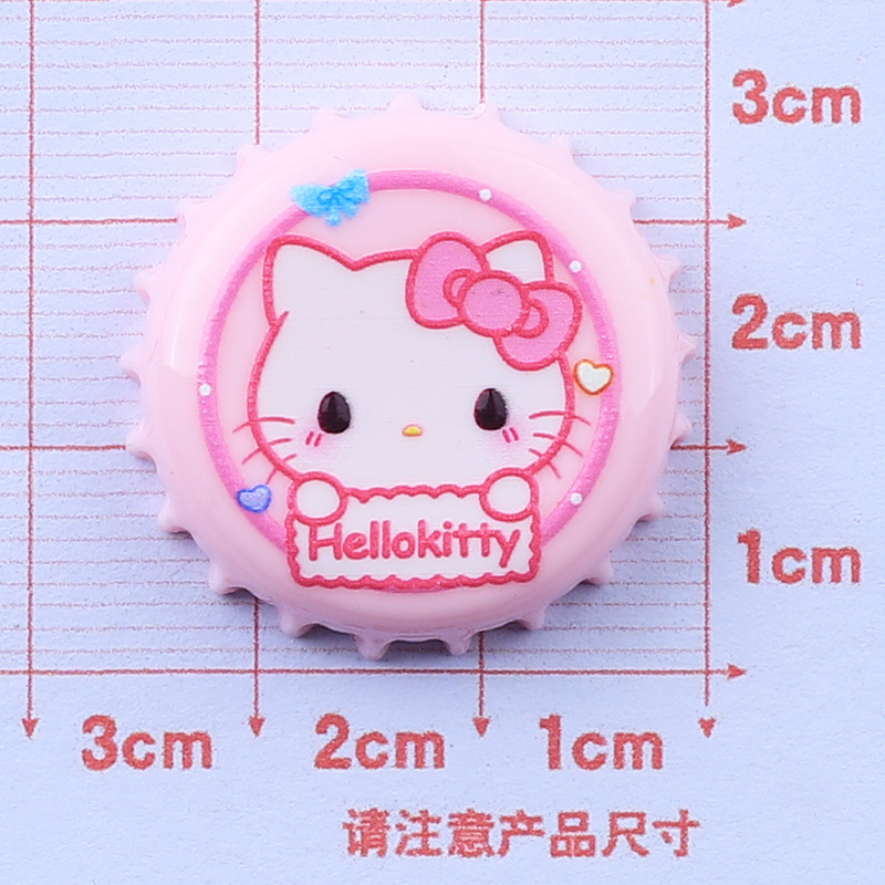 Dibujos animados Sanrio animal botella tapa resina accesorios crema pegamento hecho a mano DIY teléfono móvil Shell taza de agua horquilla material decorativo