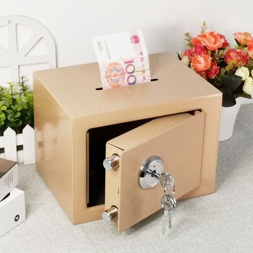 Lockable small box, simple mechanical single storage safe, insurance for the elderly to store jewelry and cash at home