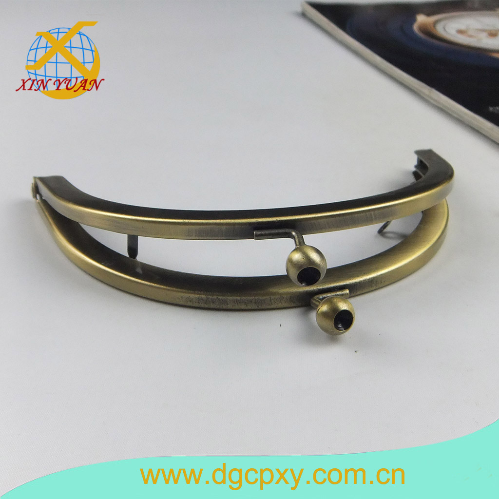 厂家供应钱包五金夹 银包夹 古铜色钻石头半园铰