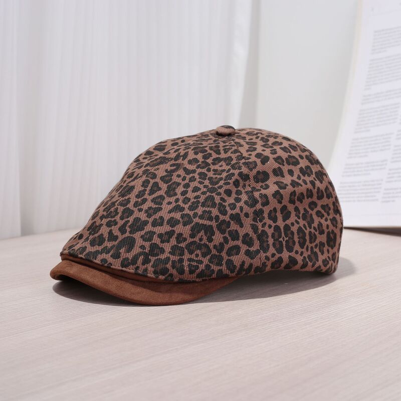 カジュアルヒョウ柄帽子サンシェード野球フォワードキャップ多用途刺繍ひさしキャップ男性と女性の日焼け止め帽子トレンディなストリート|undefined