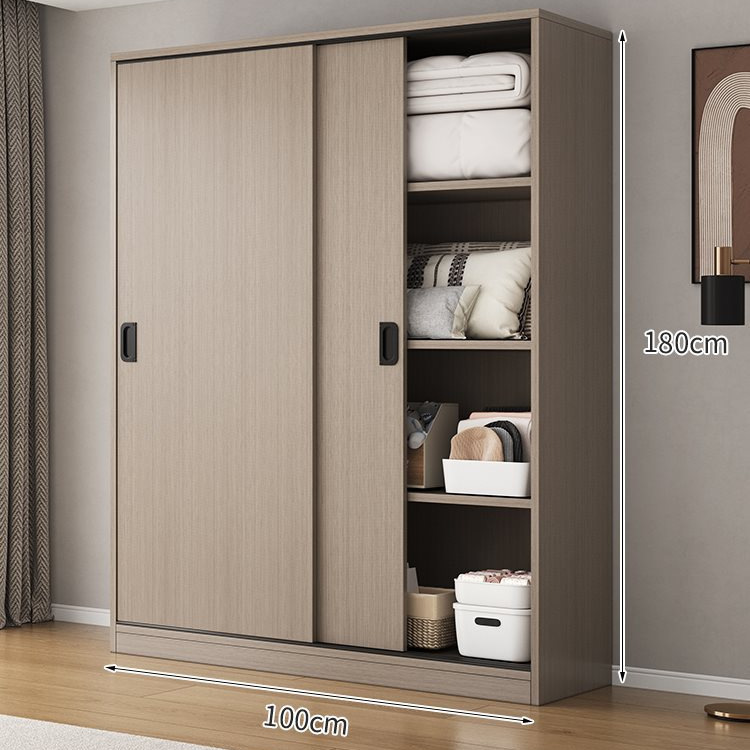 2도어 [모란디 그레이] 100cm 길이의 옷장이 업그레이드되고 두꺼워졌습니다.