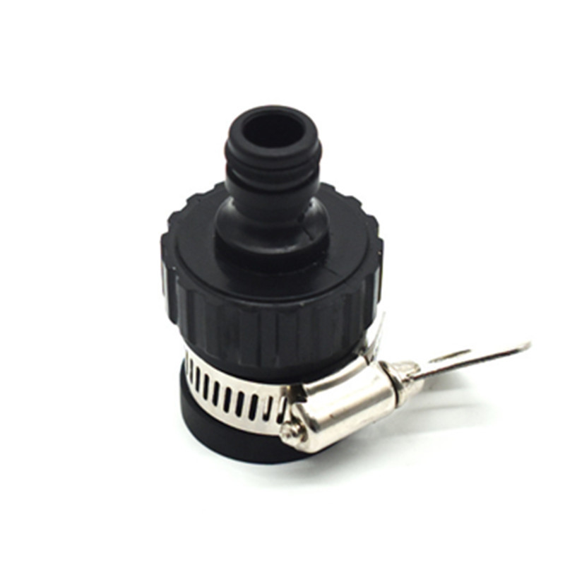 Junta de chupete de 4 puntos de plástico, pistola de agua negra, junta de tubería de agua universal, accesorios de junta de tubería de agua, junta de grifo