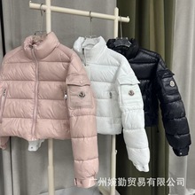 外贸跨境肯豆女短款冬季新款女士蒙M家女款棉服高腰女装休闲外套