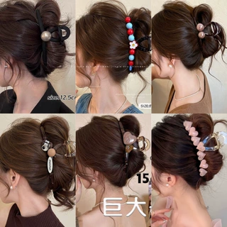 法式高级感超大号弧形亚克力发夹女基础百搭盘发抓夹ins风鲨鱼夹