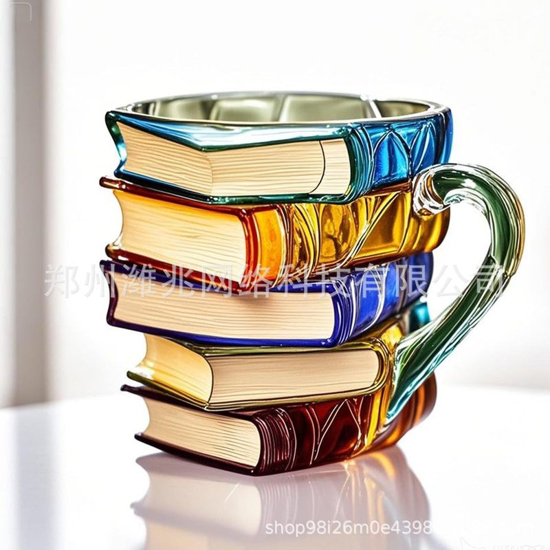 国境を越えた新しい人気Painted Book Mugカラーブックカップマグカップコーヒーカップ|undefined