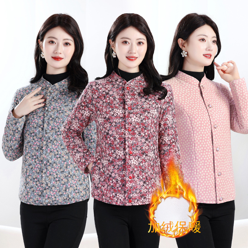 新款秋冬棉袄女短款修身棉衣外套圆领保暖显瘦棉服加绒加厚棉衣