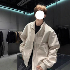 美式cleanfit廓形新款外套男秋季高级感户外三防翻领飞行教练夹克