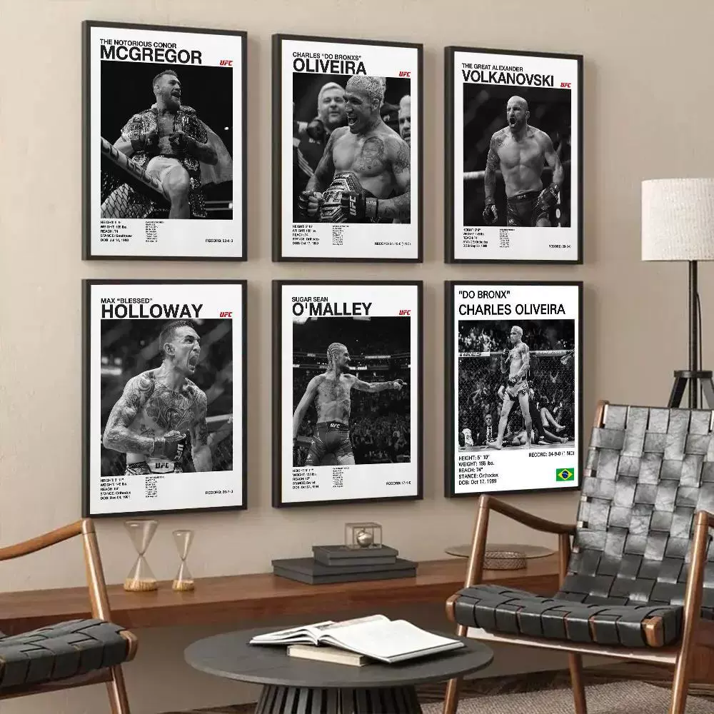 Черно-белый Ultimate Fighting Championship UFC производитель плаката оптом декоративная роспись внешней торговли