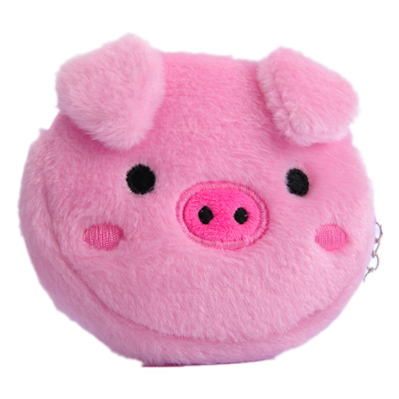 Bear Plush Coin Purse Bear Head Storage Bag Cute Girly Heart Coin Portable Coin Headphone Bag Manufacturer Supply