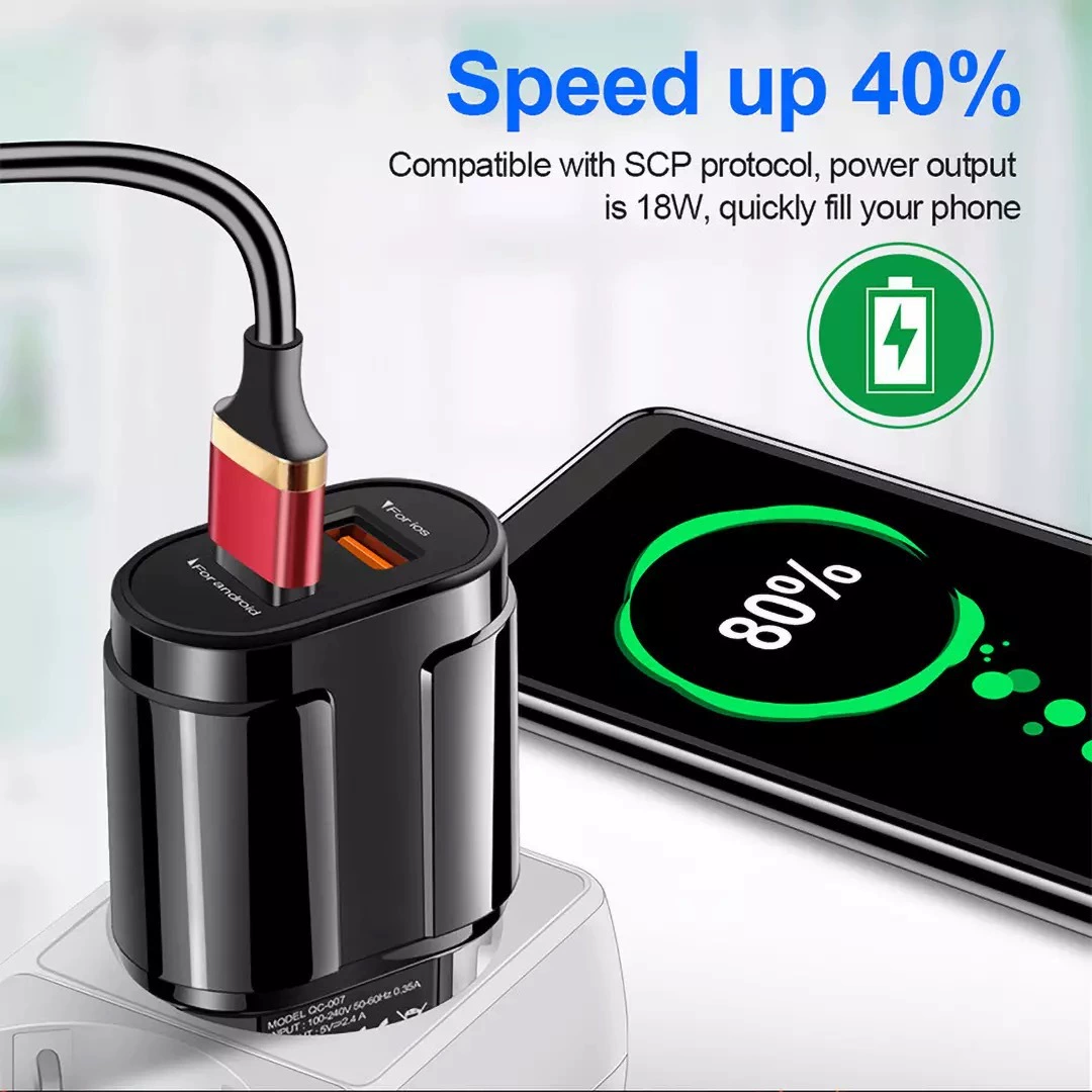 Зарядное устройство для мобильного телефона двойного порта 2USB, адаптер зарядки, путешествия, кросс-бордер, оптом с завода