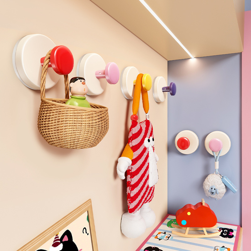 Suction Cup Entrance Hook Strong Load-Bearing Adhesive No Punching Entry Door Key Artifact Hat Storage Paste