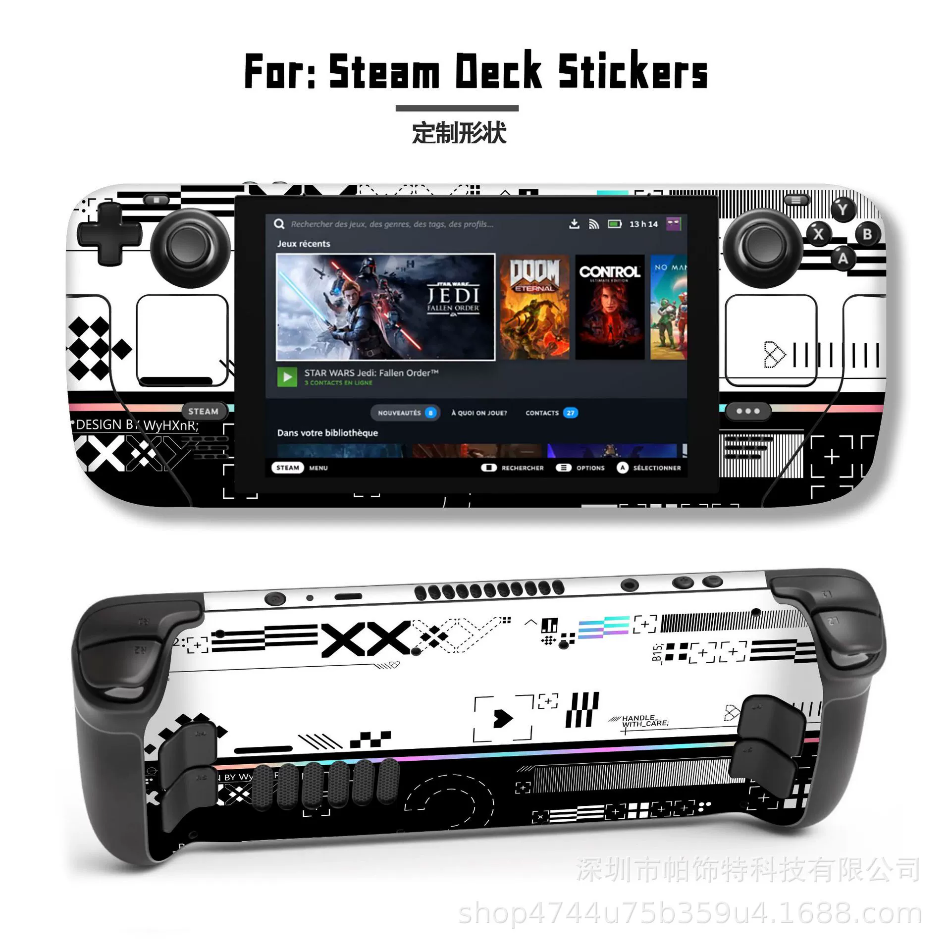 Подходит для наклейки Steam Deck, наклейка на Steam Deck Patch, Steam Panda, вручную, персональный пиксель