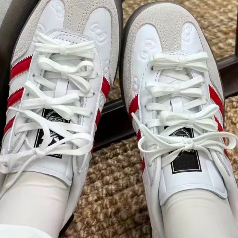 Ready-Made Shoelaces with Perforated Bowknot Shoe Buckles Suitable for White Shoes, Clogs, Moral Training Shoes, Canvas Shoes, Shoelace Ropes