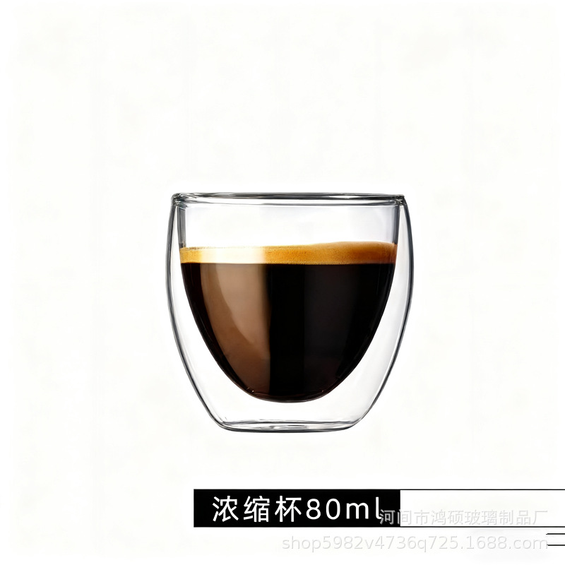 Taza de vidrio resistente al calor, taza de huevo, taza de café, taza de aislamiento térmico, taza de té de leche doméstica, productos transfronterizos de alta borosilicina