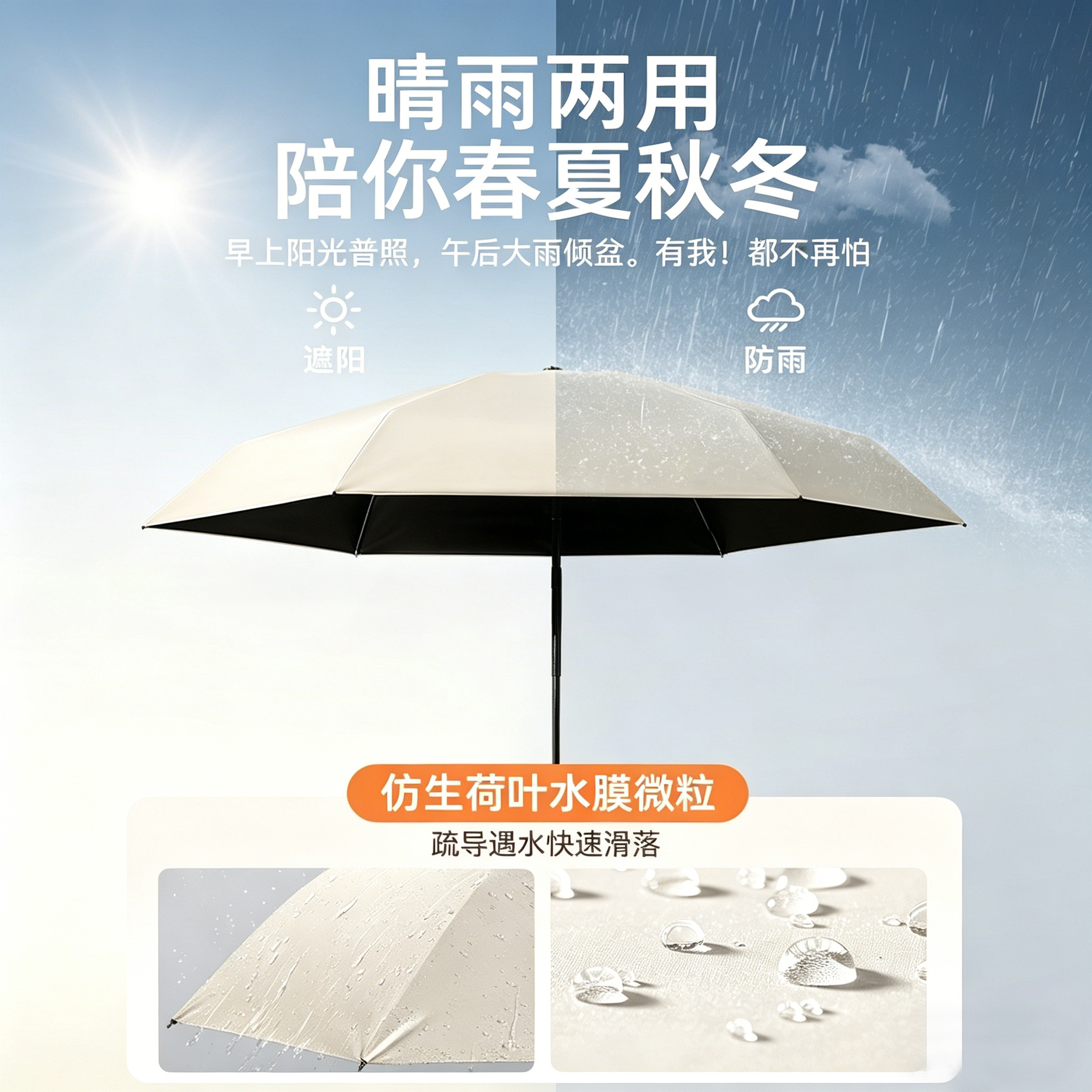Paraguas de sol, protección solar, protección UV, lluvia, paraguas plegables para mujeres, mini cápsula portátil al por mayor