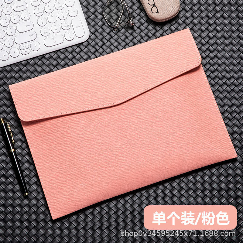 핑크-A4물결문서가방