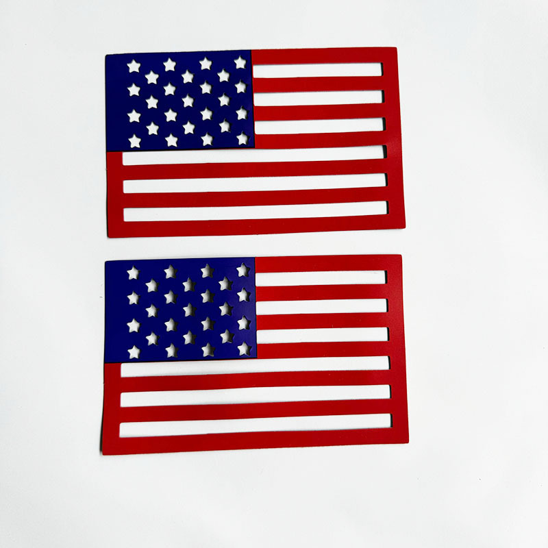 Amazon rojo azul bandera de los Estados Unidos pegatinas magnéticas de automóviles bellas pegatinas magnéticas negras suaves agujeradas