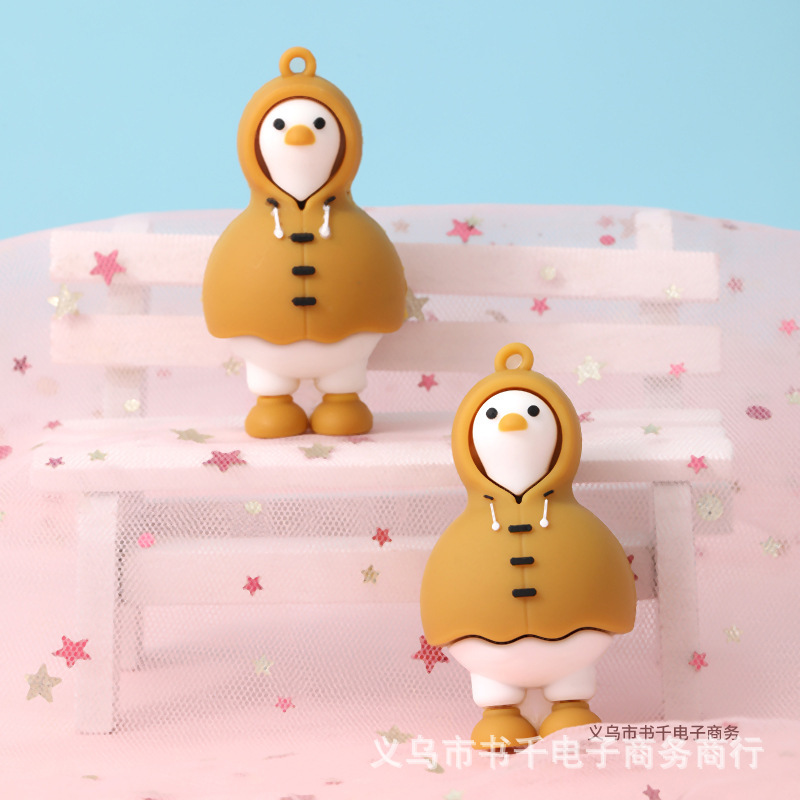 2024 new pvc three-dimensional raincoat duck key chain soft glue yellow duck holiday gift school bag accessories in stock 2024 new pvc three-dimensional raincoat duck key chain soft glue yellow duck holiday gift school bag accessories in stock