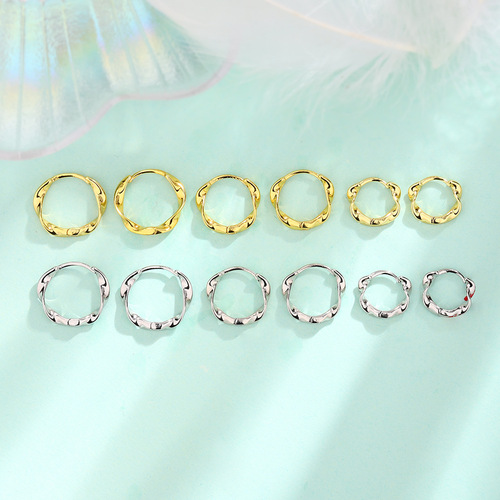 Moebius Ear Cuff Trendy Day Korean Minimalist Rotating Wave Ear Stud Couple's Style Hua Han Plain Ear Ring
