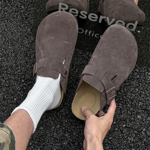 2025 New Style Slip-On Retro Casual Normcore Design High-End Outer Wear Boken Slippers 45882-J