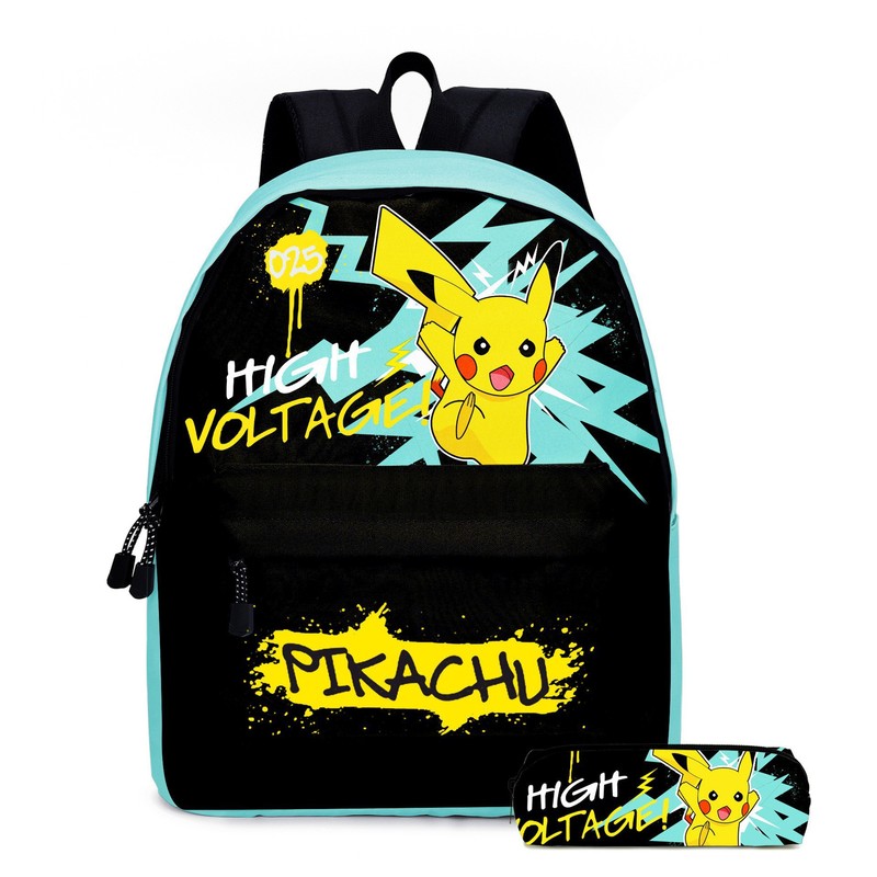 販売促進ピカチュウデジタル宝物キャラクターpokemonバックパック小中学生児童かばん筆袋2|undefined