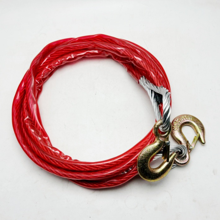 10mm粗汽车牵引绳5吨4米钢丝拖车绳拖车带汽车用拖车绳应急用