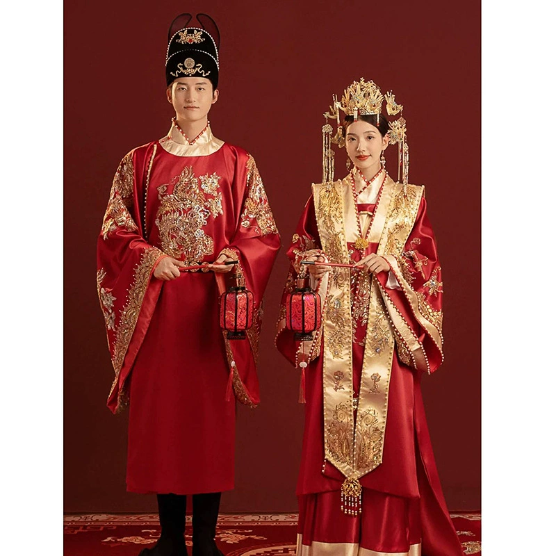Hanfu, set, suhe traditional wedding dress, classic evening dress, Chinese style, for beloved