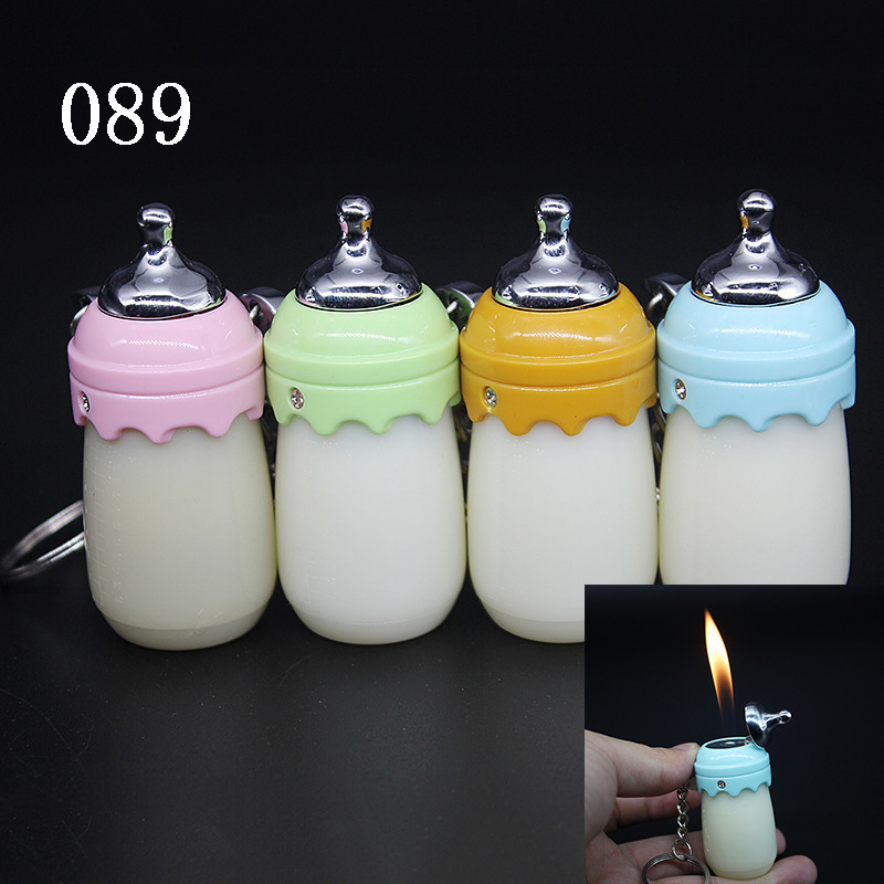 YM089 bottle lighter open fire wedding new exotic creative small crafts lighter with pendant cute