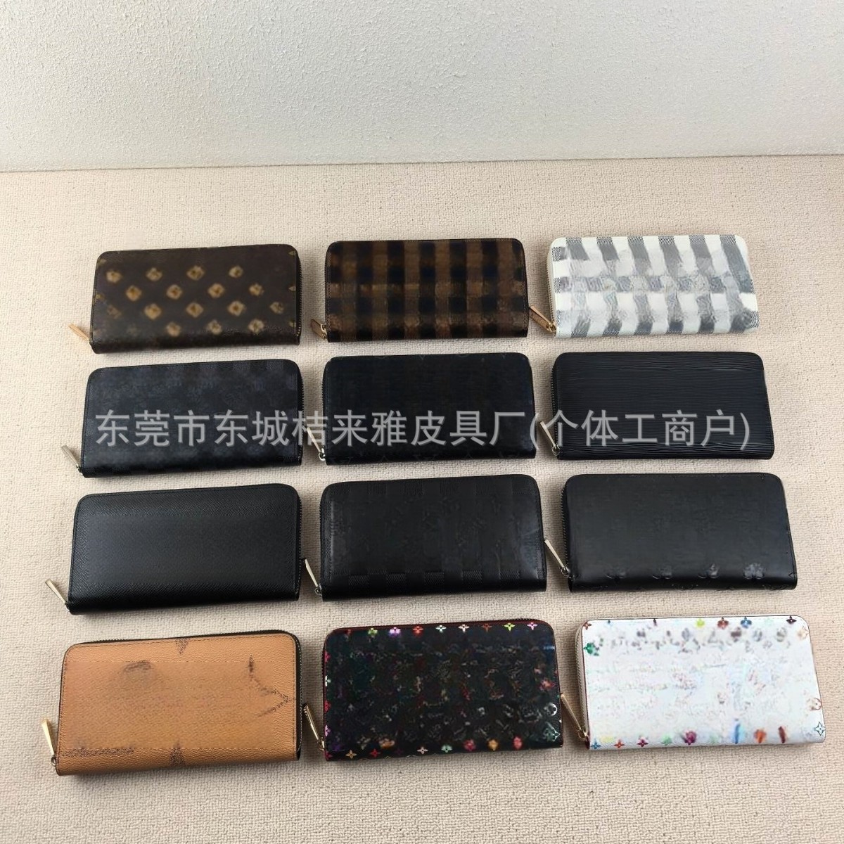 Cross-Border Cartoon Tricolor Card Holder, Small Coin Purse, Genuine Leather Key Case, Embossed Card Holder, Multifunctional Id Holder