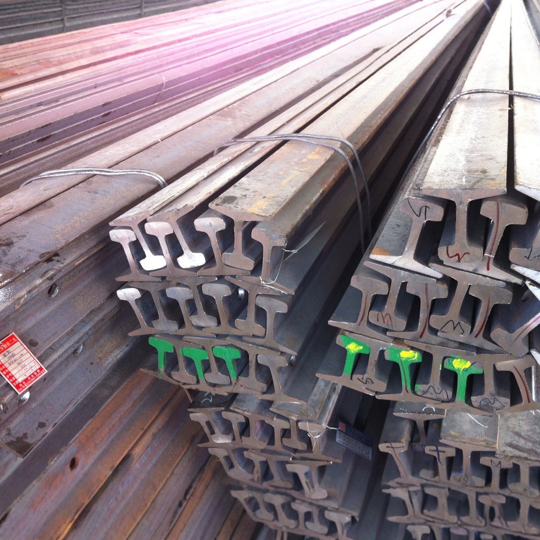 广东永洋钢轨 P22道轨 22KG轻轨 55Q轨道钢 鱼尾板压板批发