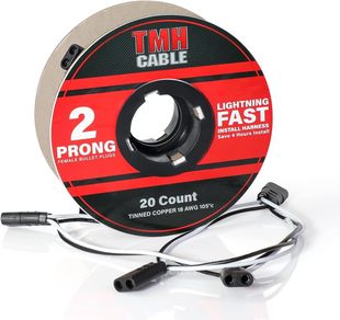 Tmh 20Pcs 2-Claw Wire Harness Roll Double Female Bullet Plug 18 Gauge - 6.5inch Pitch Applicable