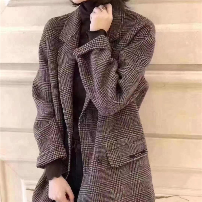 2021 Spring Two-sided What about coats? Small suit Woolen coat 100 Wool Cashmere coat Easy coat