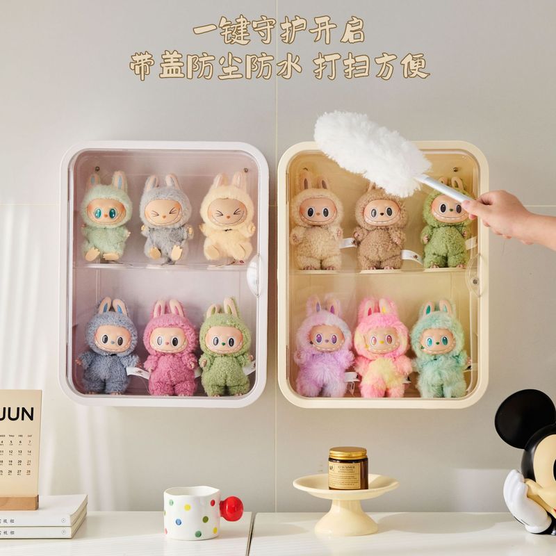 Labubu 壁掛けディスプレイボックスブラインドボックス収納フィギュアディスプレイラック Labubu 透明人形装飾品収納ボックス|undefined