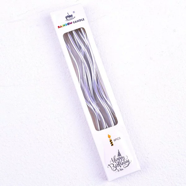 Silver curve candle