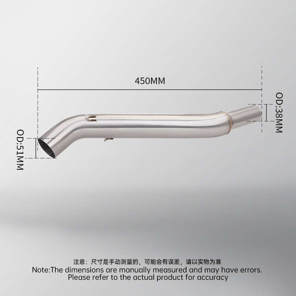 Motorcycle modification Bajaj Bajaj NS200 stainless steel middle section exhaust pipe special non-destructive installation