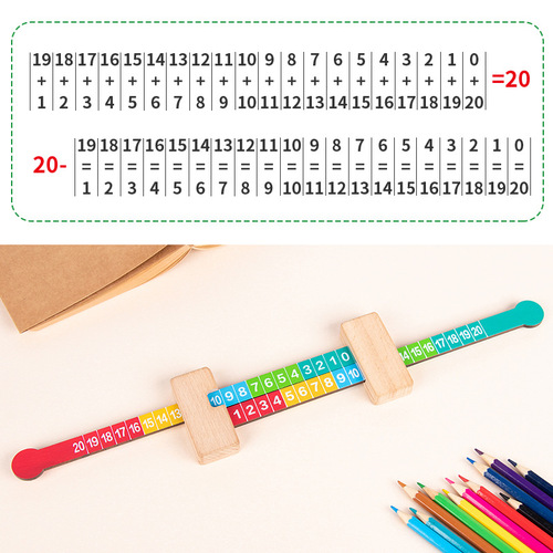 Children's math decomposition ruler is divided into artifacts within 10 for kindergarten mathematics addition and subtraction number decomposition ruler sliding ruler