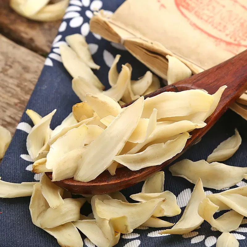 Dried Longya Lily Bulb Slices 500g Bai He Traditional Herbal Ingredient for Soups Teas and Congee key features