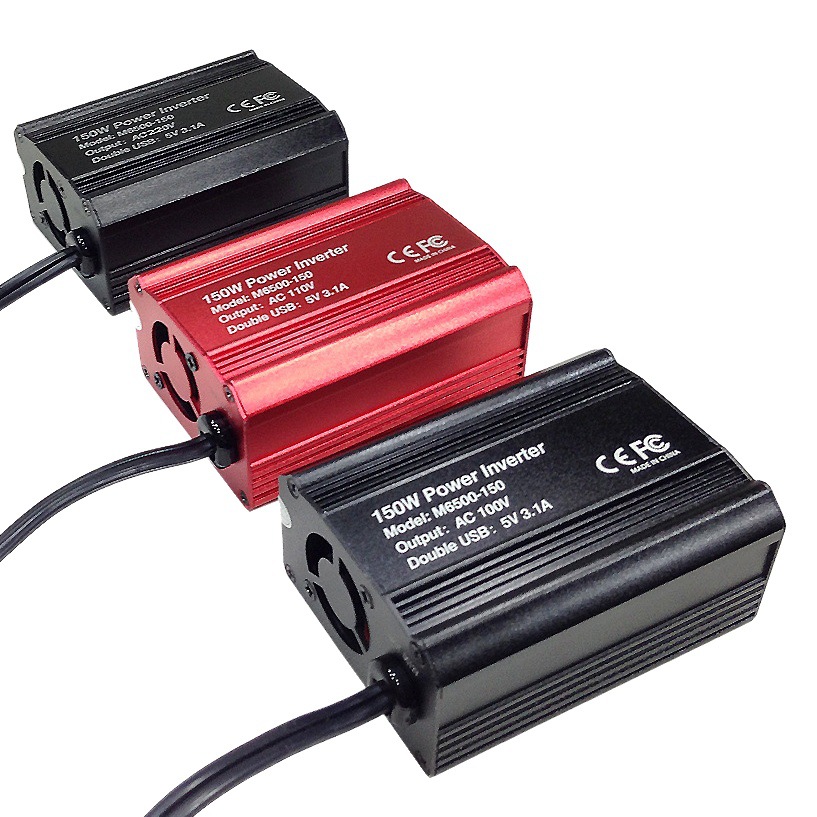 Transfronterizo nuevo 150W inversor del coche 12V a 110v220v inversor del coche convertidor de potencia de refuerzo